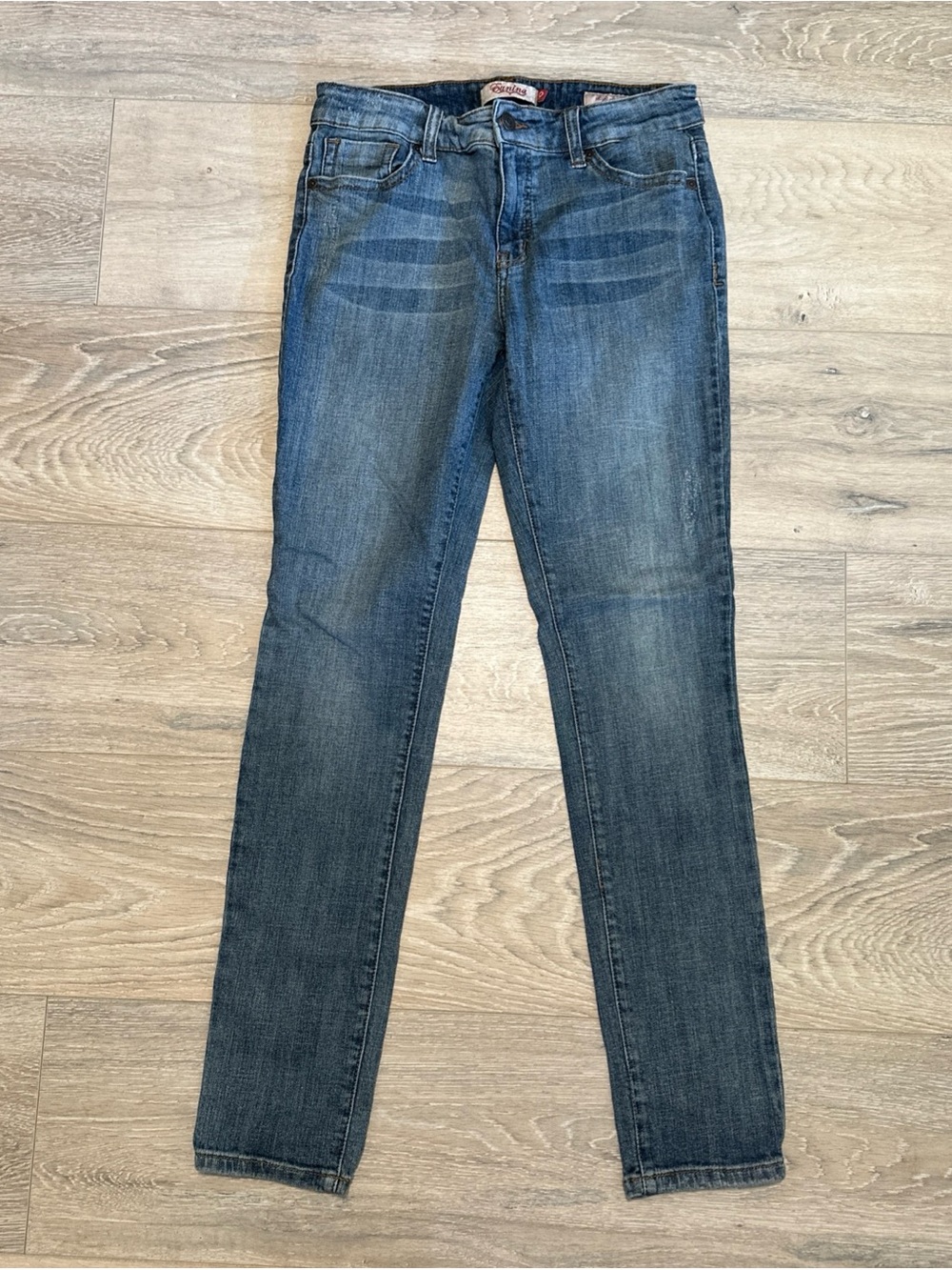 Eunina Women's Blue Skinny Jeans mid-rise